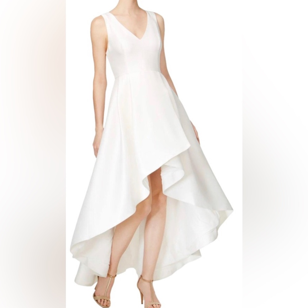Calvin Klein Sleevless V-Neck Dress/ High- Low